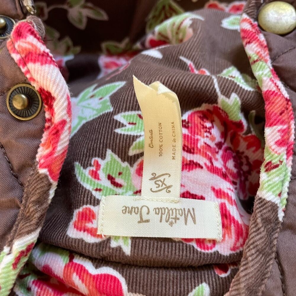 Matilda Jane Sydney Reversible Vest Corduroy Trim Women Size xSmall Floral Print - Picture 6 of 6